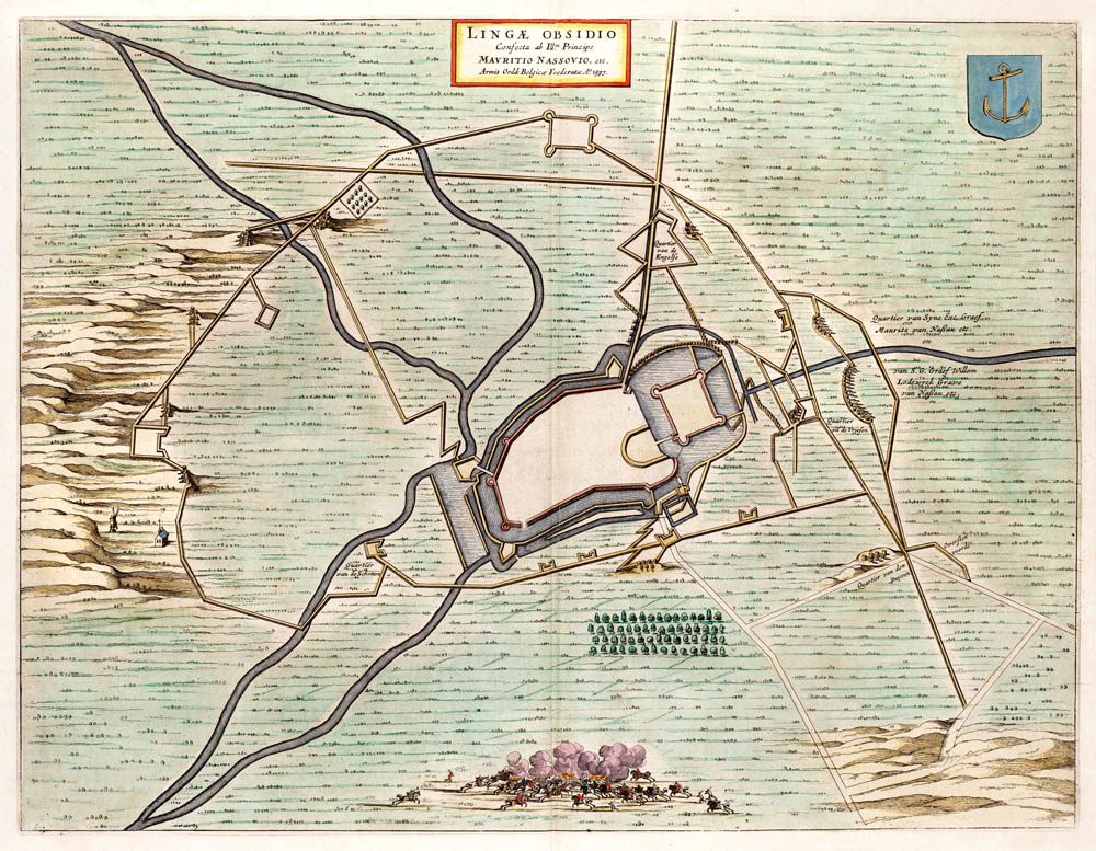 Lingen 1649 Blaeu belegering 1597